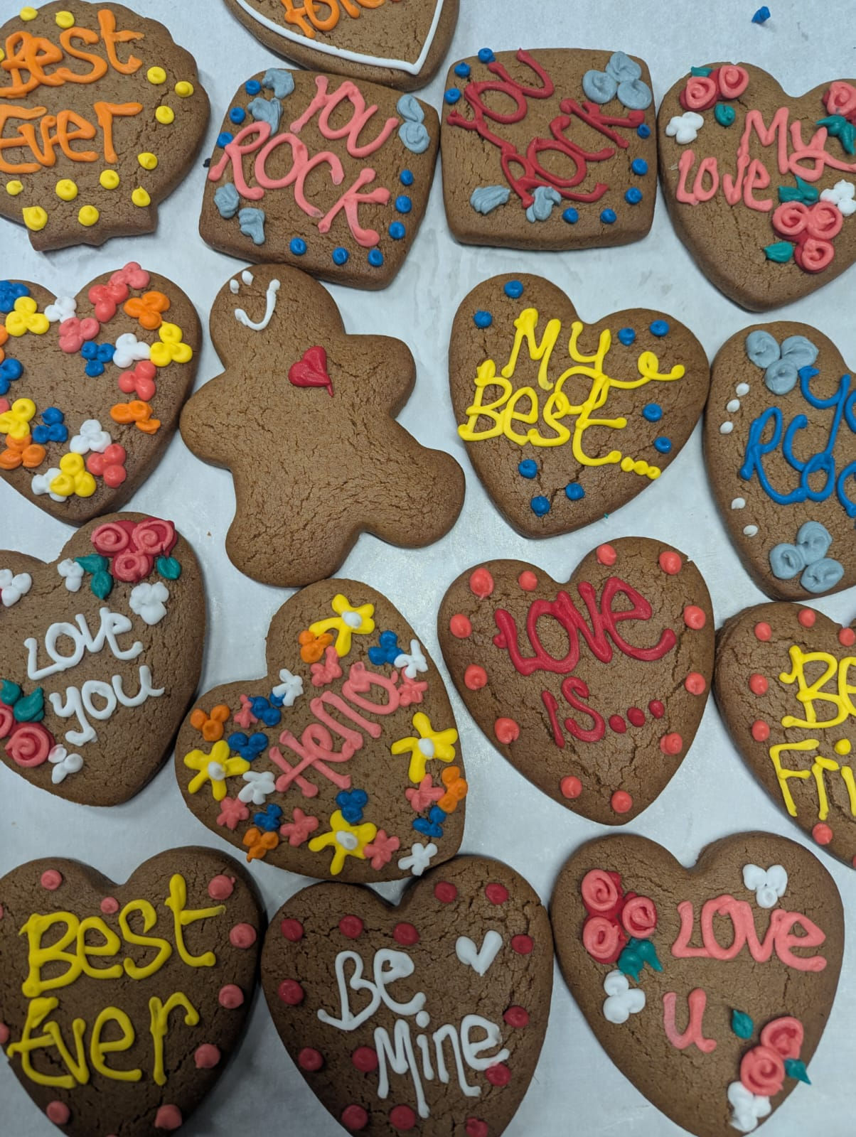 Valentines Gingerbread Biscuits (3 assorted)