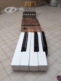 Grand piano keys with new keytops