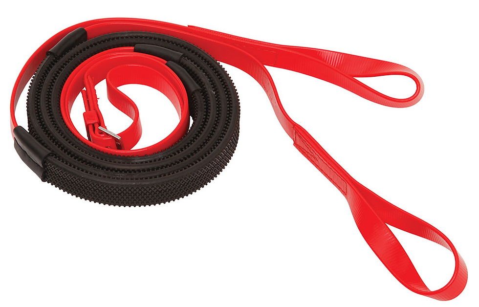 Miniatyrbild: Zilco, syntetiska galopptyglar med svart gummigrepp & loop, 16 mm, olika färgerf