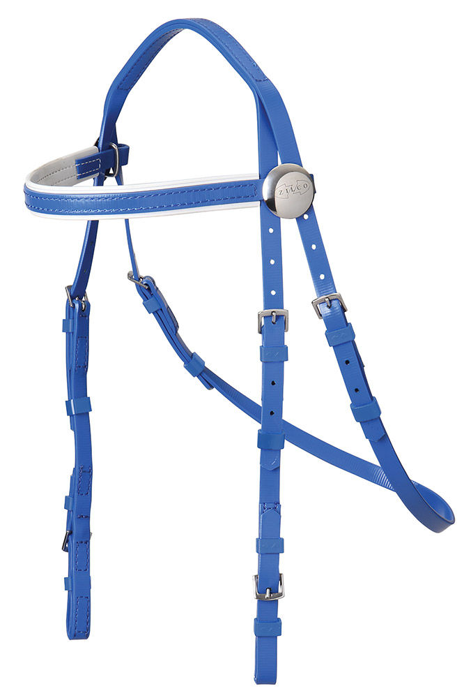 Miniatyrbild: Zilco Rosette Race Bridle, White trim