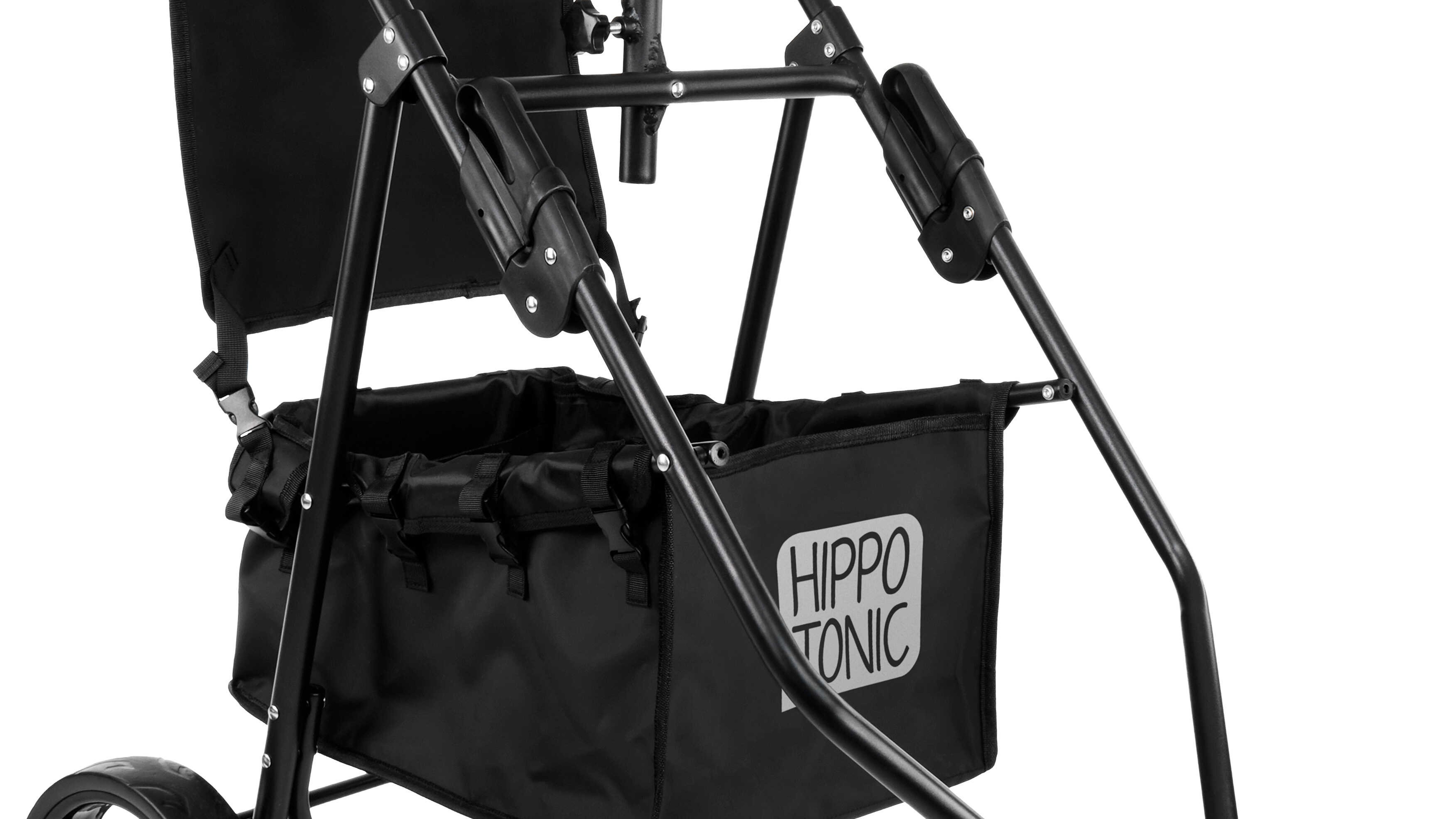 Hippotonic, collapsible trolley 3 wheels