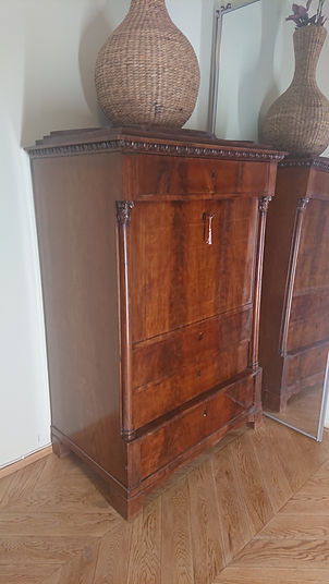 Mahogany bureau 19th, full restoration