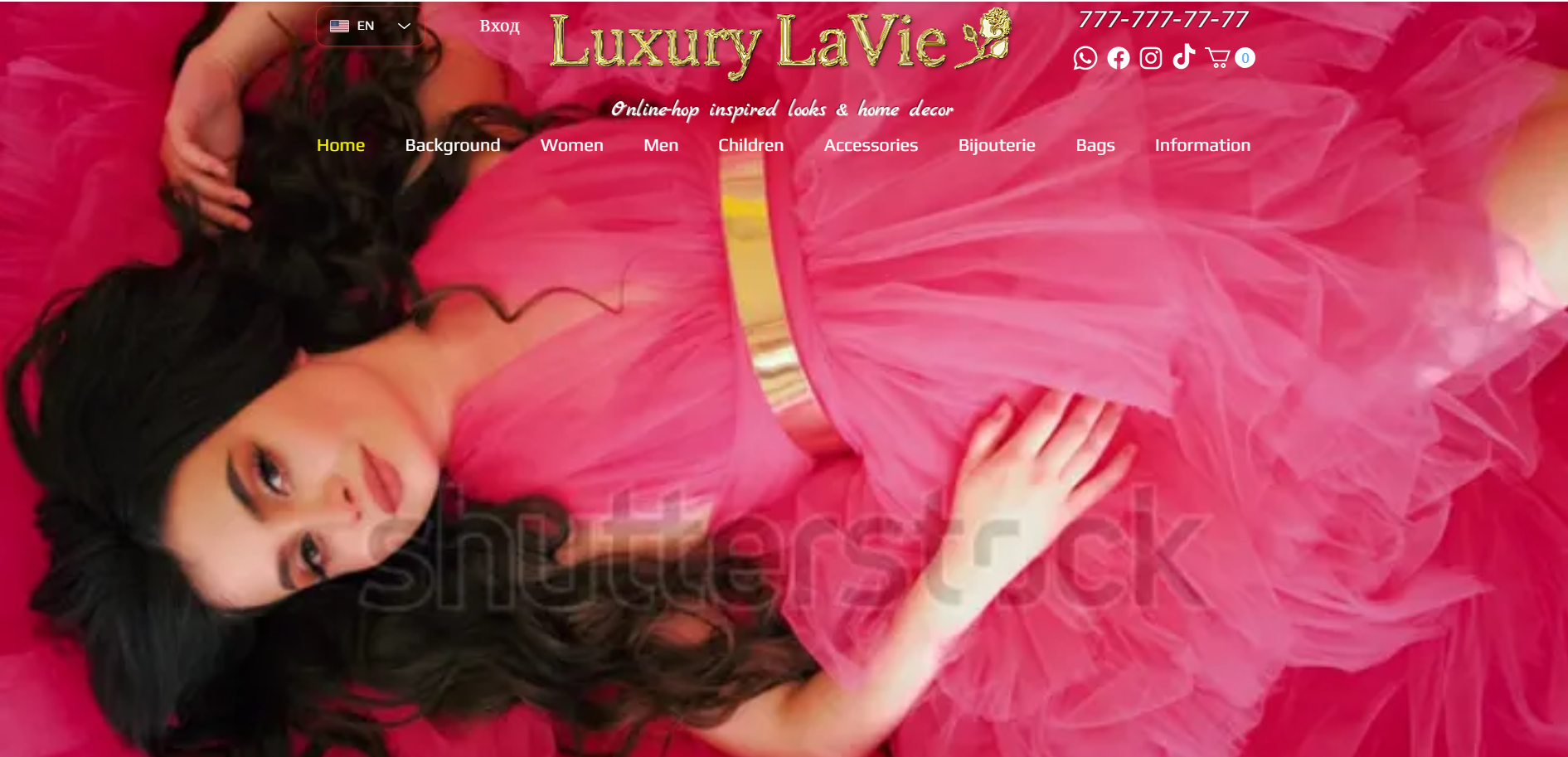 Luxury website mockup (макет сайта с роскошным живым вебдизайном)