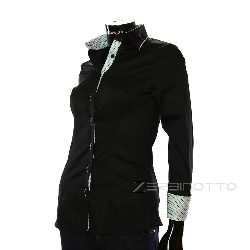 Миниатюра: Женская однотонная приталенная рубашка LF 0020-2