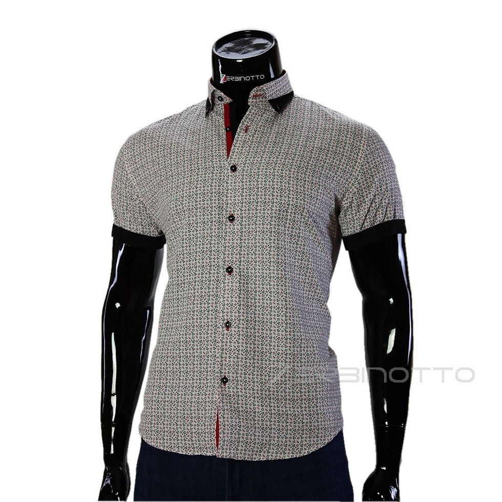 Миниатюра: Мужская рубашка с коротким рукавом в узор GF 20296-4