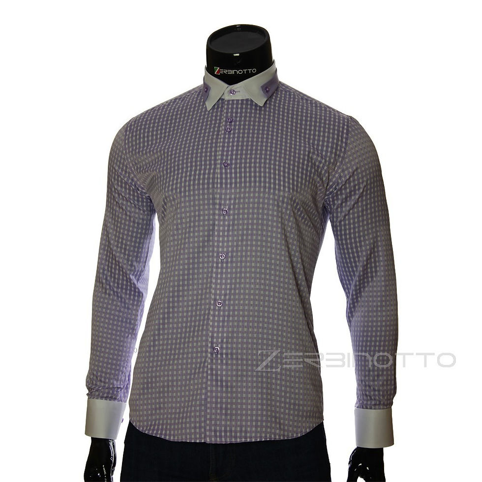 Миниатюра: Мужская приталенная рубашка в клетку NP 1570-3