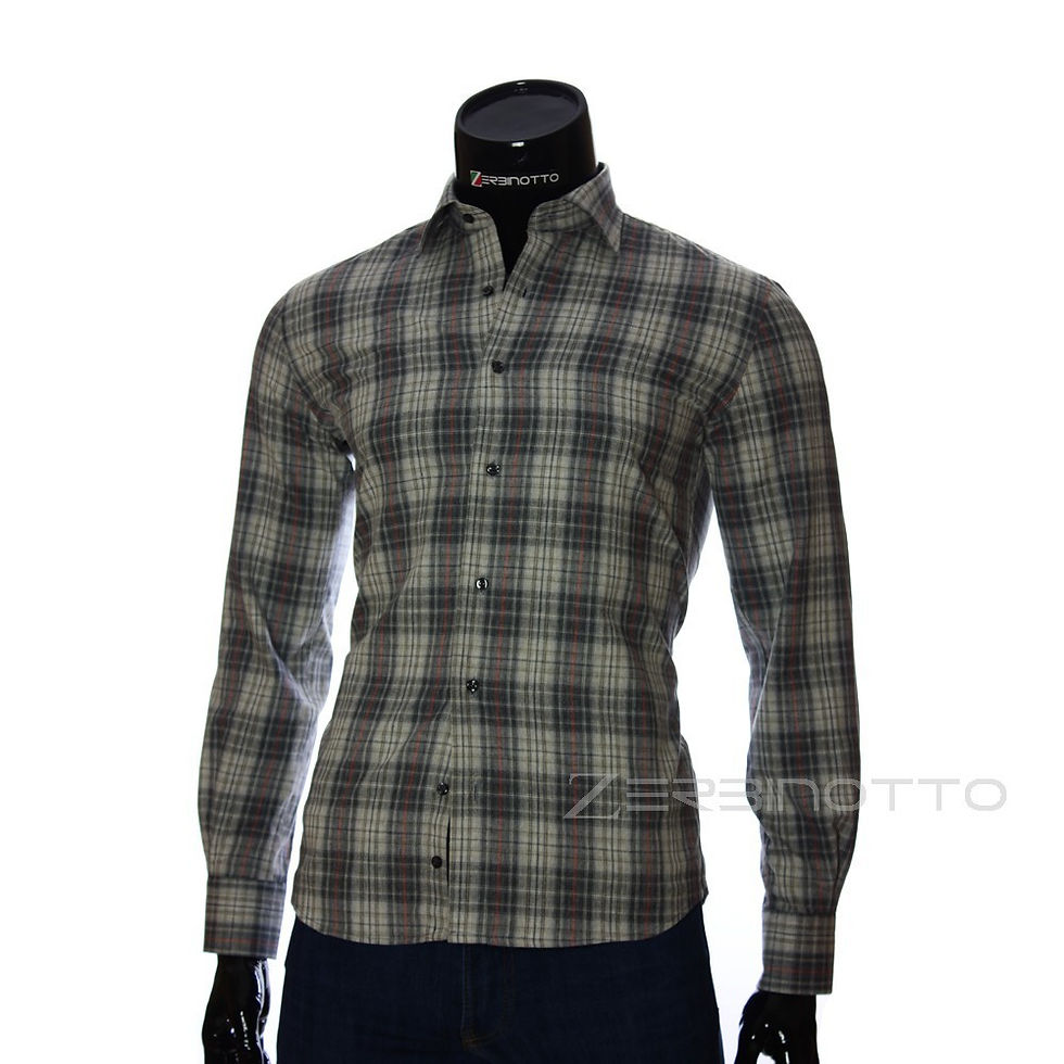 Миниатюра: Мужская приталенная рубашка в клетку GF 2940-9