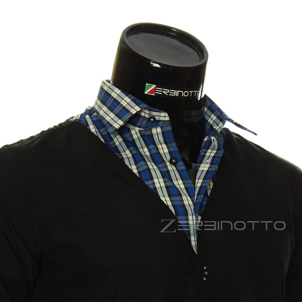 Миниатюра: Мужская однотонная приталенная рубашка LG 1928-3