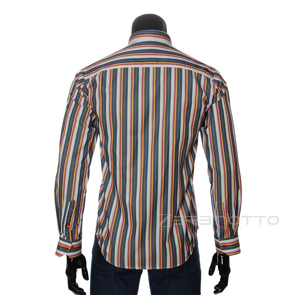 Миниатюра: Мужская полуприталенная рубашка в полоску SAR 1888-3