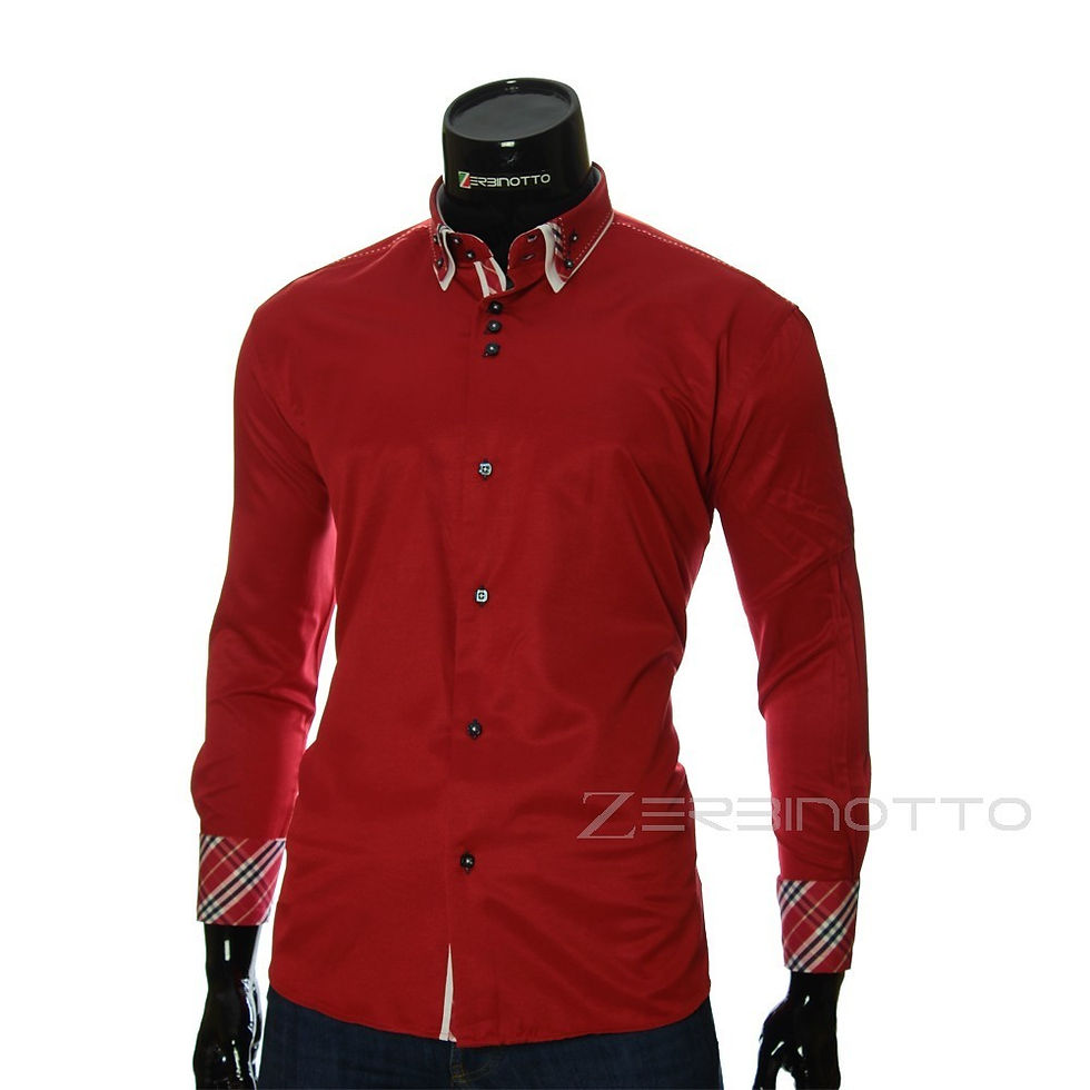 Миниатюра: Мужская однотонная полуприталенная рубашка LP 1895-3