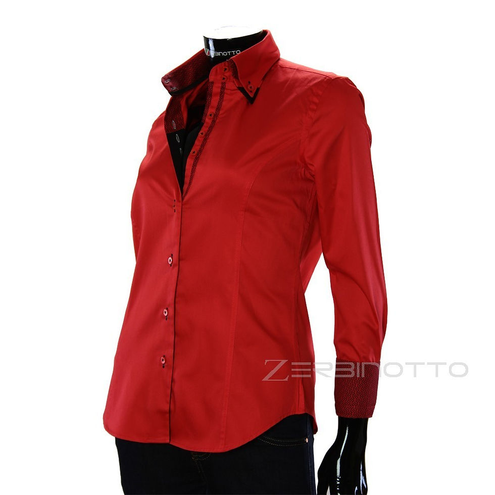 Миниатюра: Женская однотонная приталенная рубашка TNL 1034-3