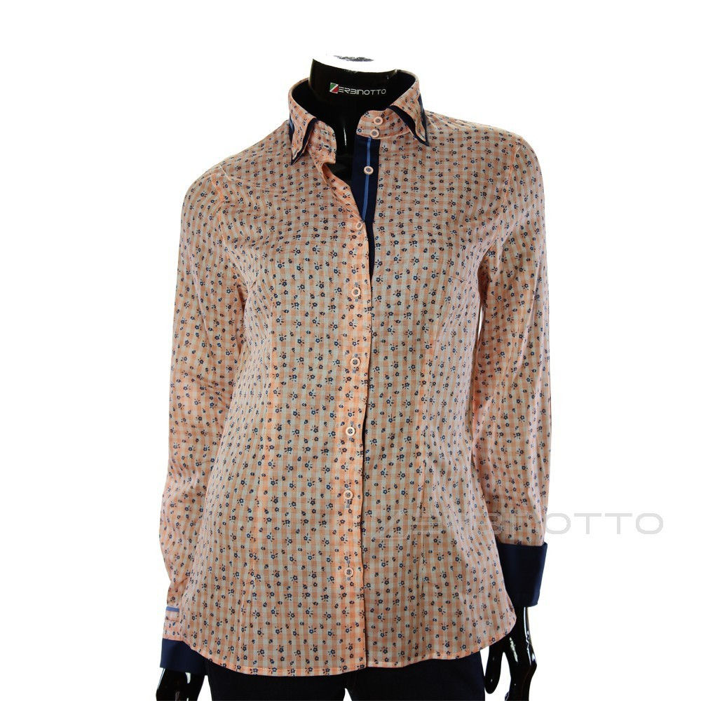 Женская приталенная рубашка в узор LF 1031-3