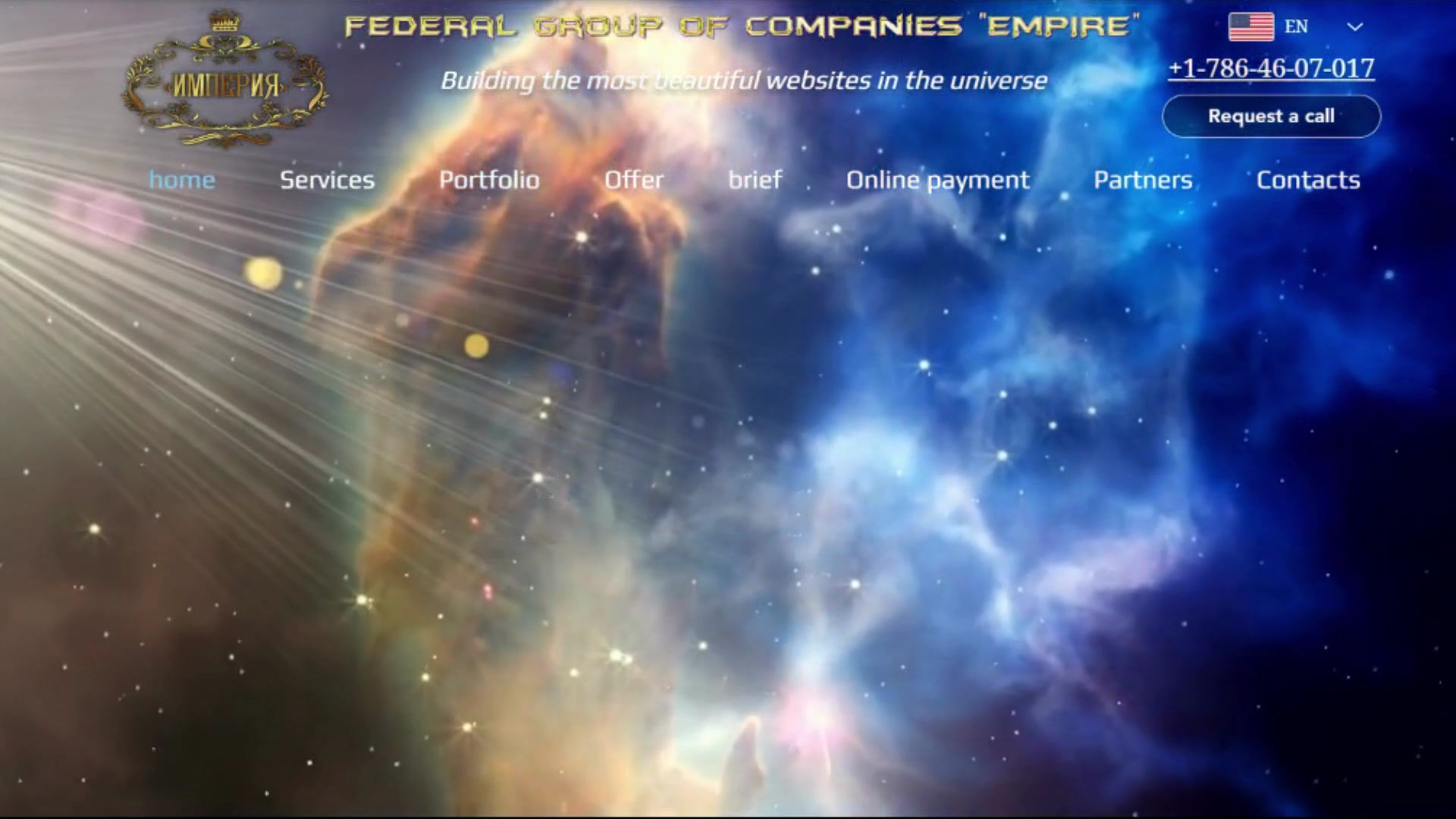 Luxury website mockup (макет сайта с роскошным живым вебдизайном)