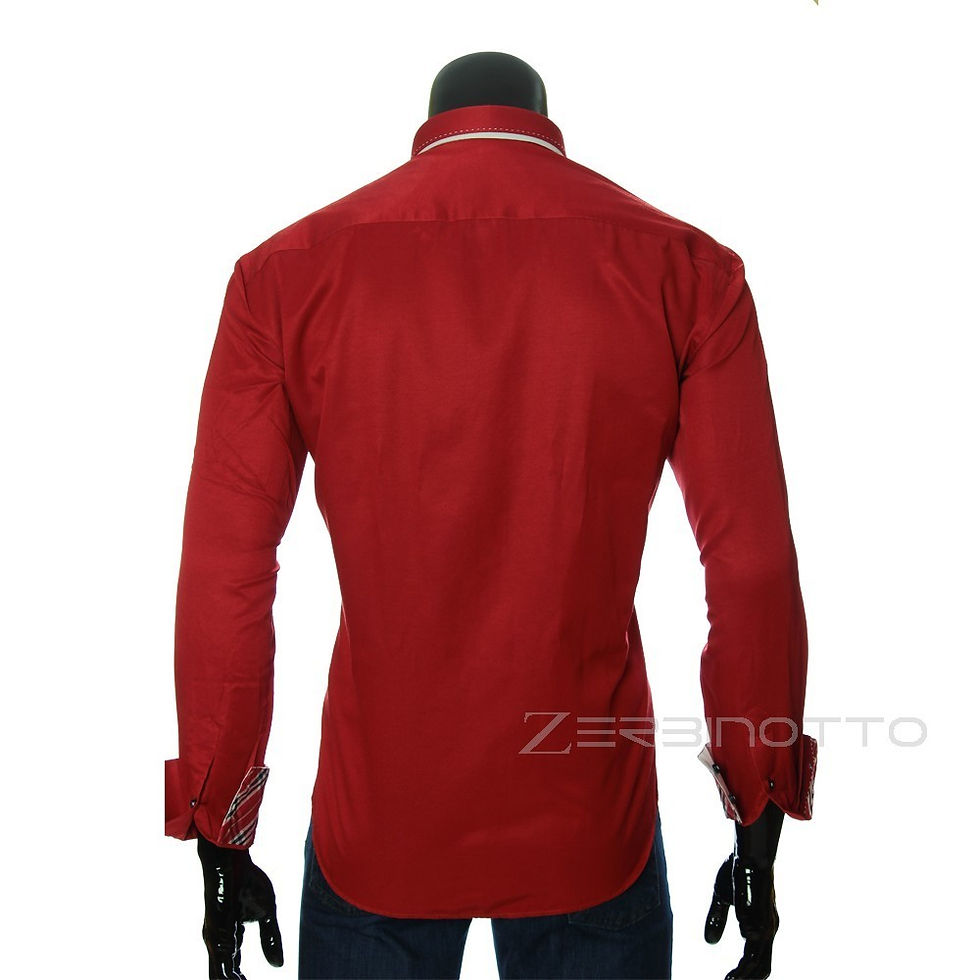 Миниатюра: Мужская однотонная полуприталенная рубашка LP 1895-3