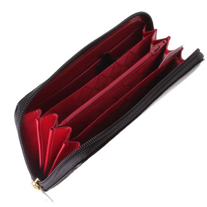 Miniaturbild: портмоне на молнии (черный) д743##