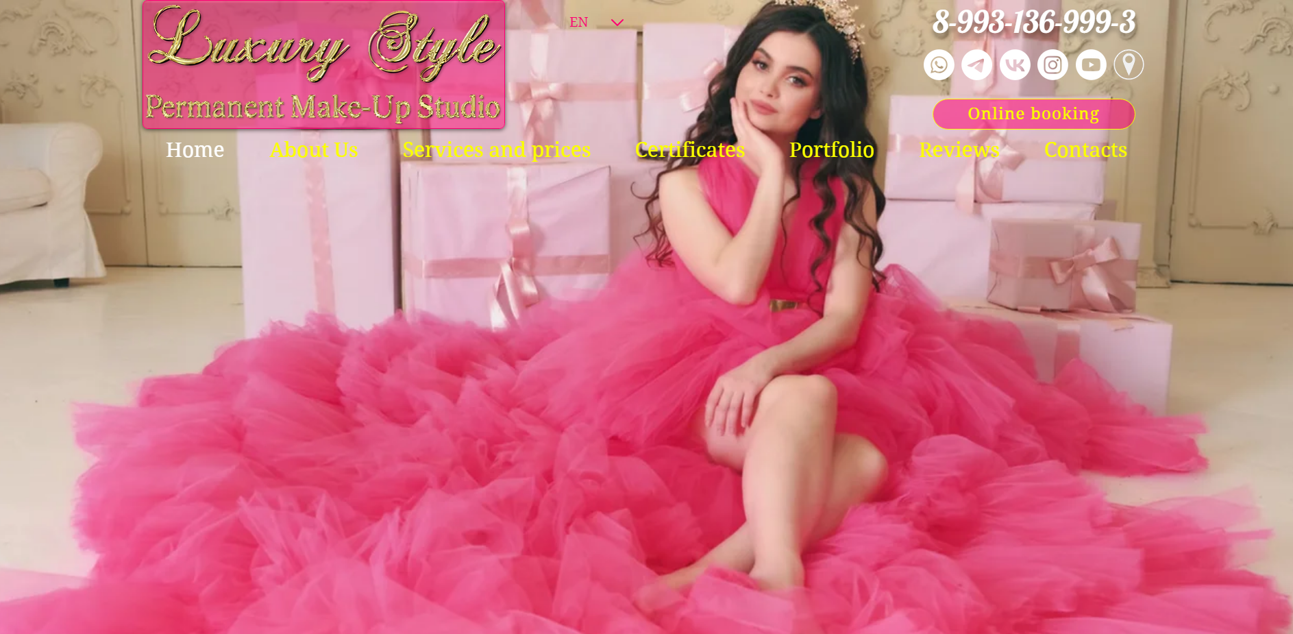 Luxury website mockup (макет сайта с роскошным живым вебдизайном)