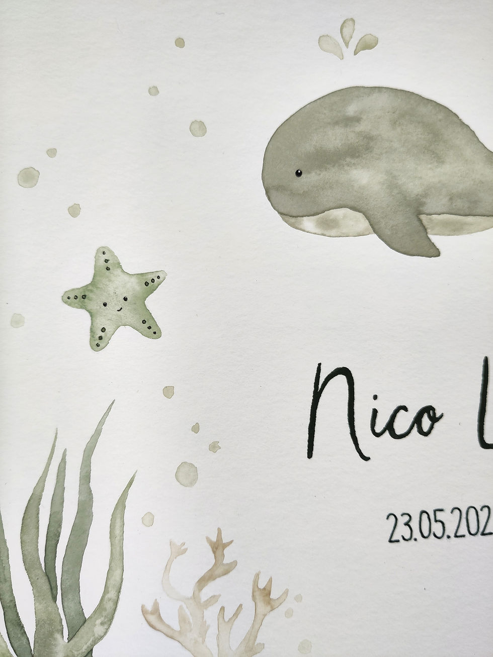 Miniaturbild: Erinnerungsbox / Geschenkbox Ozean beige, olive