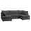 Thumbnail: Kensington U-shape sofa, grey
