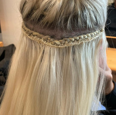 Blonde plait hair extension