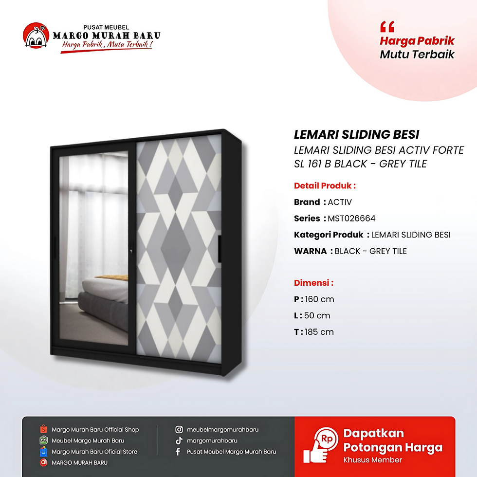 LEMARI SLIDING BESI ACTIV FORTE SL 161