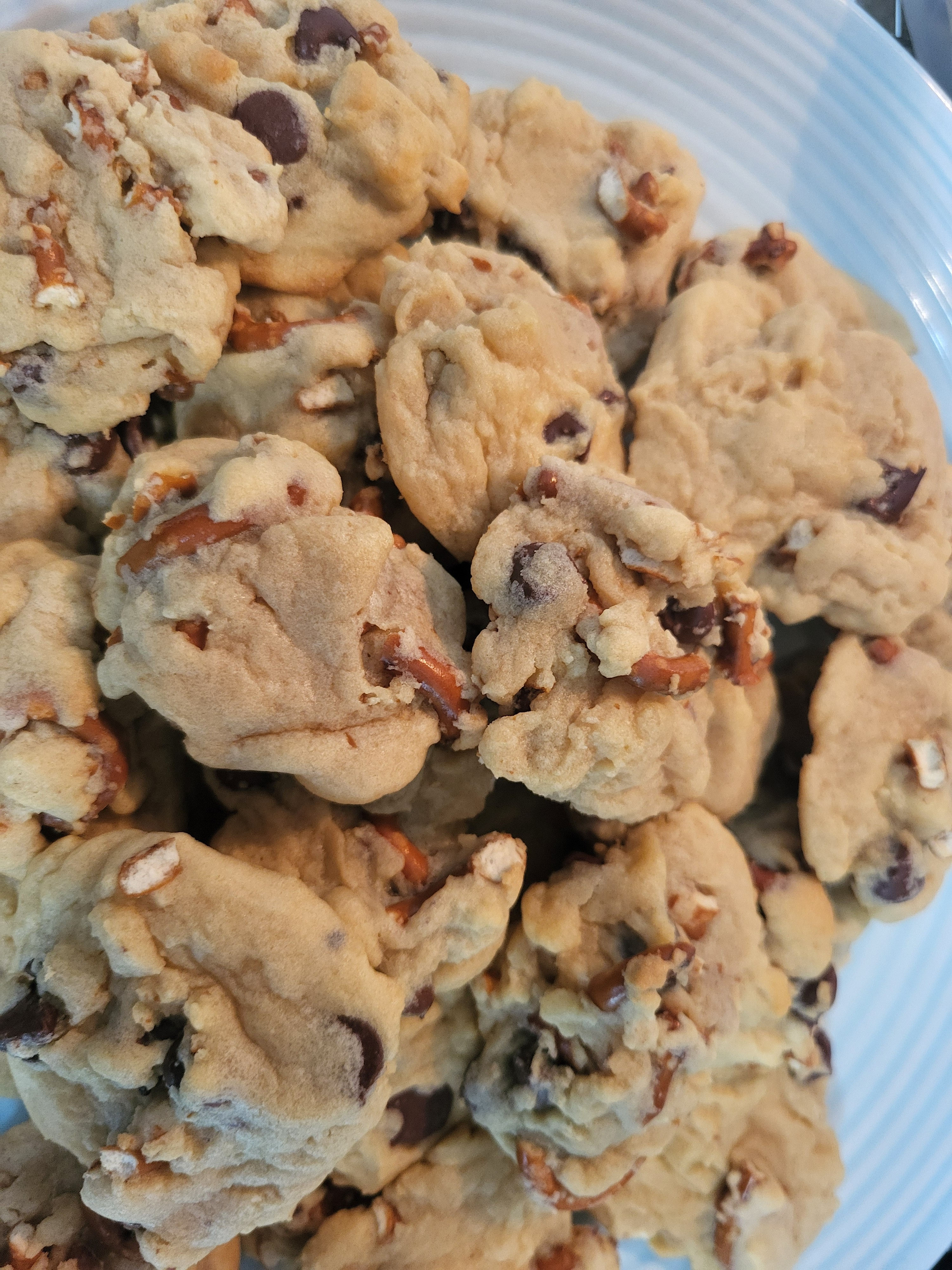 Chocolate Chip Cookies with Salty Mini Pretzels