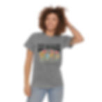 girl wearing beauty & splendor acid wash t-shirt front
