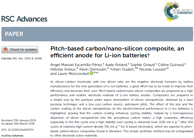 Publication RSC Advances_NMKS Si anode Li-ion batteries