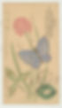 Butterfly on letter blue