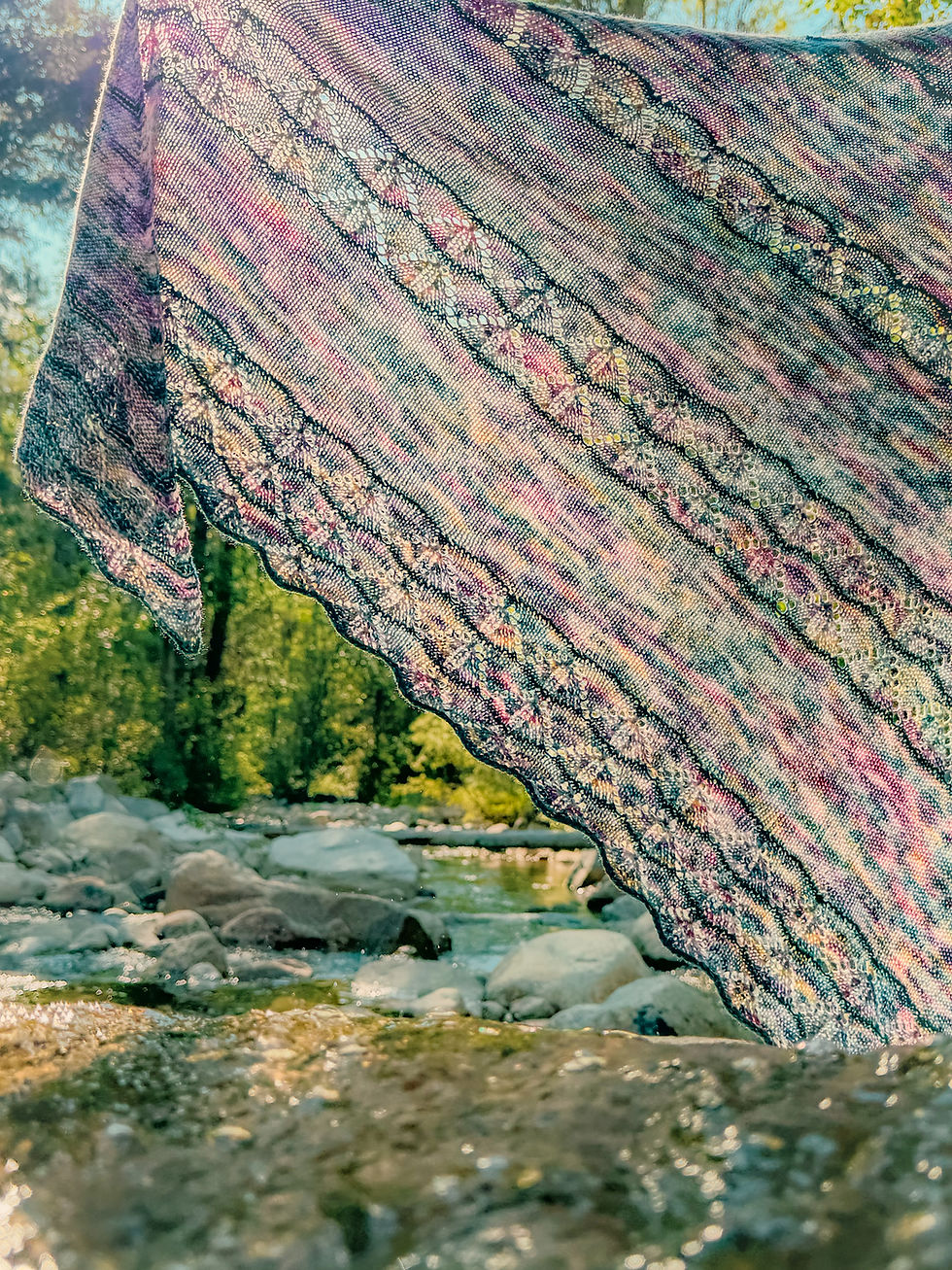 Thumbnail: River Path Shawl Knitting Pattern
