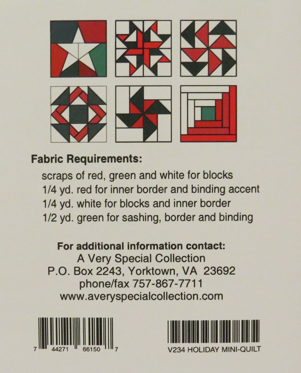 Thumbnail: Little Bits Holiday Mini-Quilt and Ornaments Cindi Edgerton V234