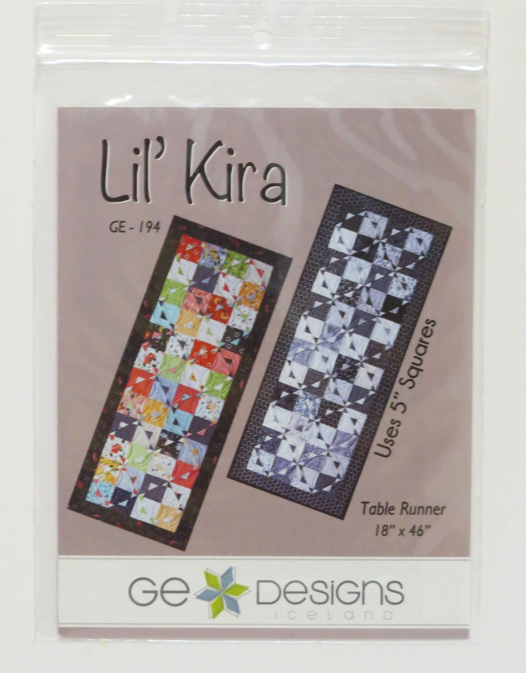 Lil' Kira Stripology Table Runner Pattern by Gudrun Erla and GE Designs