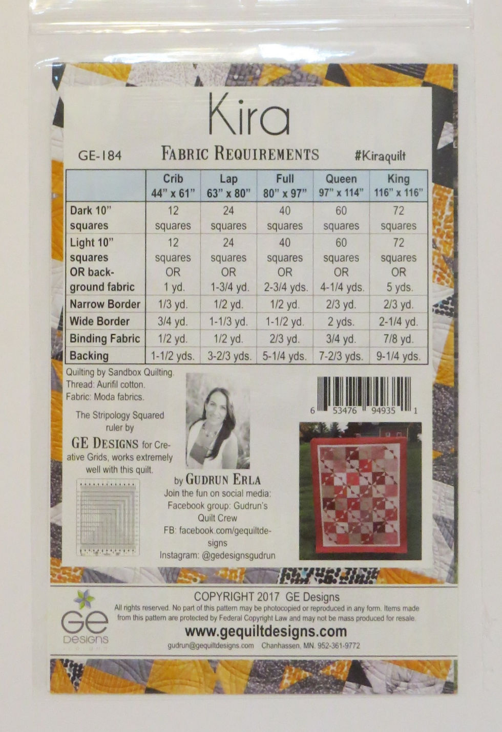 Kira Stripology Pattern by Gudrun Erla and GE Designs