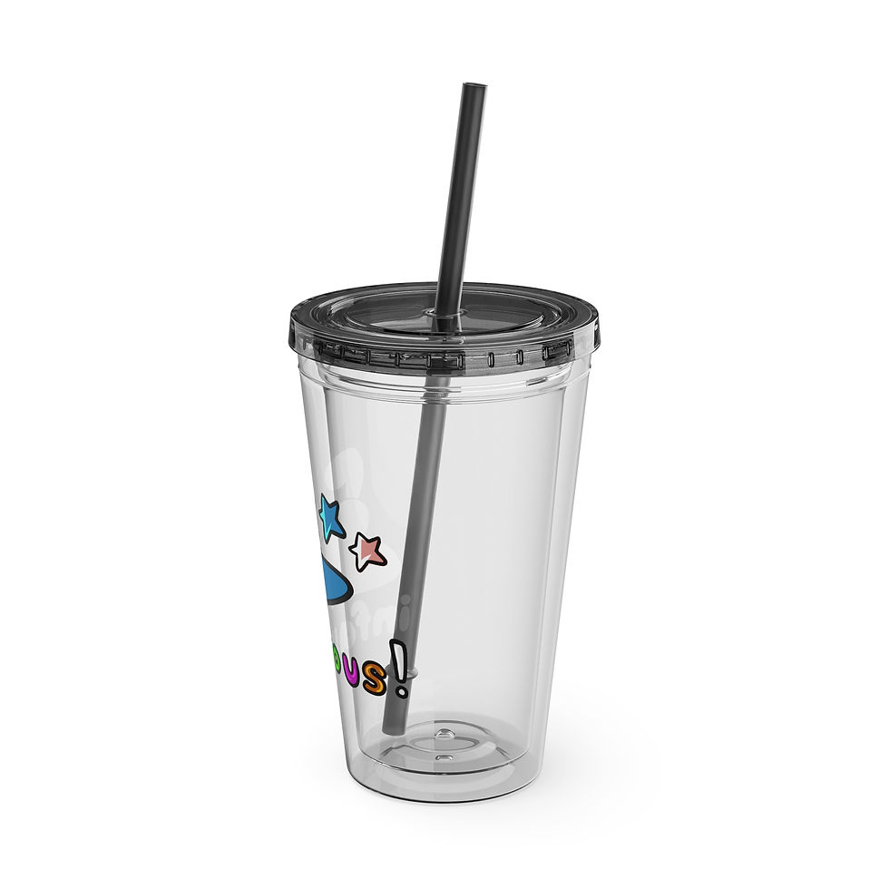 Thumbnail: Y2K Infamous Luck Sunsplash Tumbler with Straw, 16oz