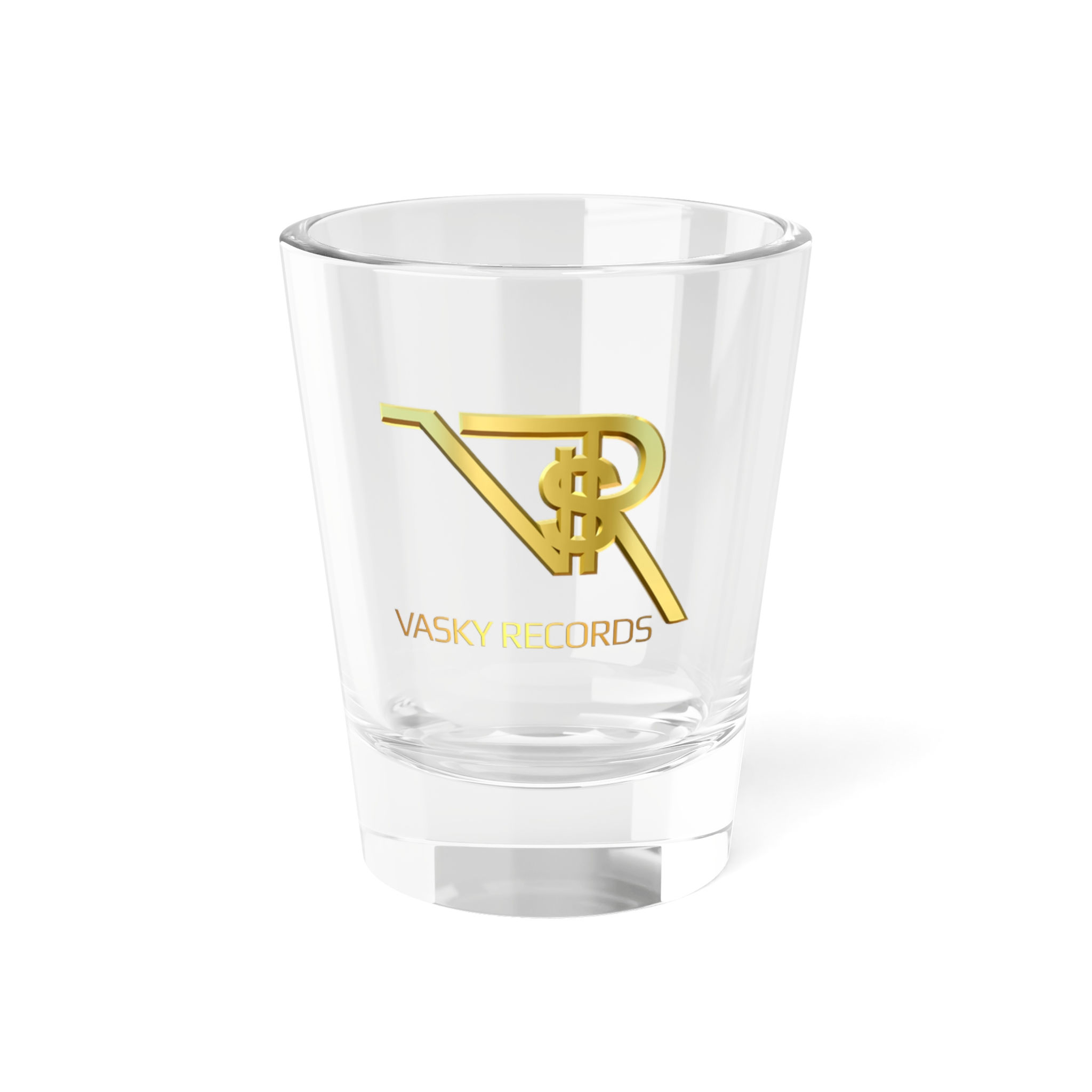 Vasky Records Shot Glass, 1.5oz
