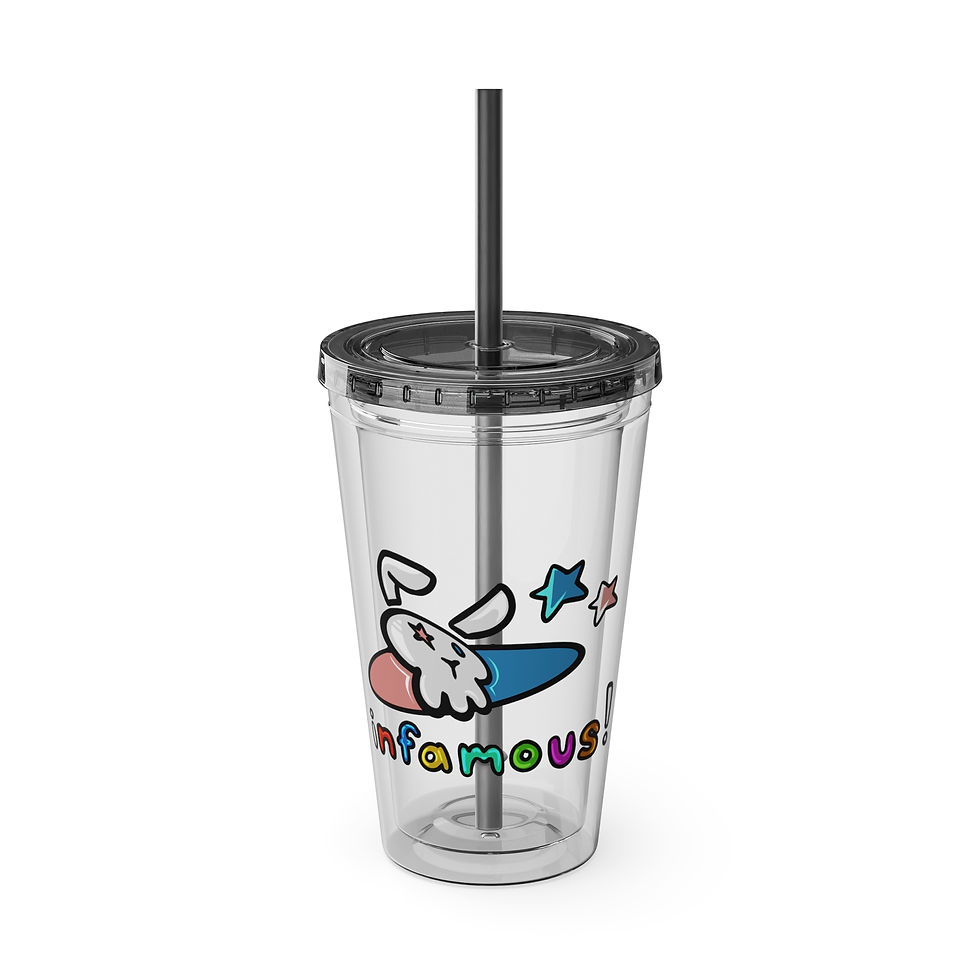 Thumbnail: Y2K Infamous Luck Sunsplash Tumbler with Straw, 16oz