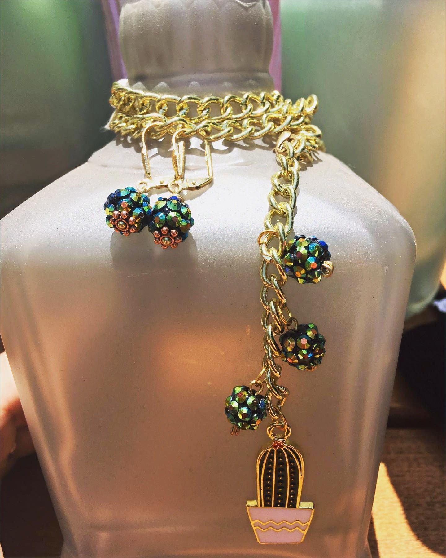 Cactus with Tumble earrings