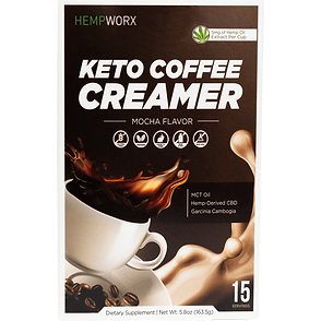 Mocha HEMPWORX CBD KETO COFFEE CREAMER.p
