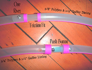 Hula Hoop Connections Grip Tape Push Button Rivet Gaffer Line Polypro