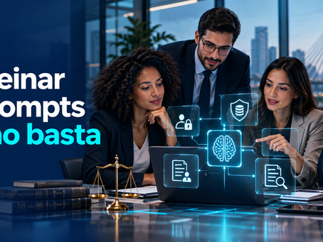 Aprenda porque treinar prompts não é suficiente e como estruturar política, fornecedores, capacitação, controles e governança de IA no escritório.