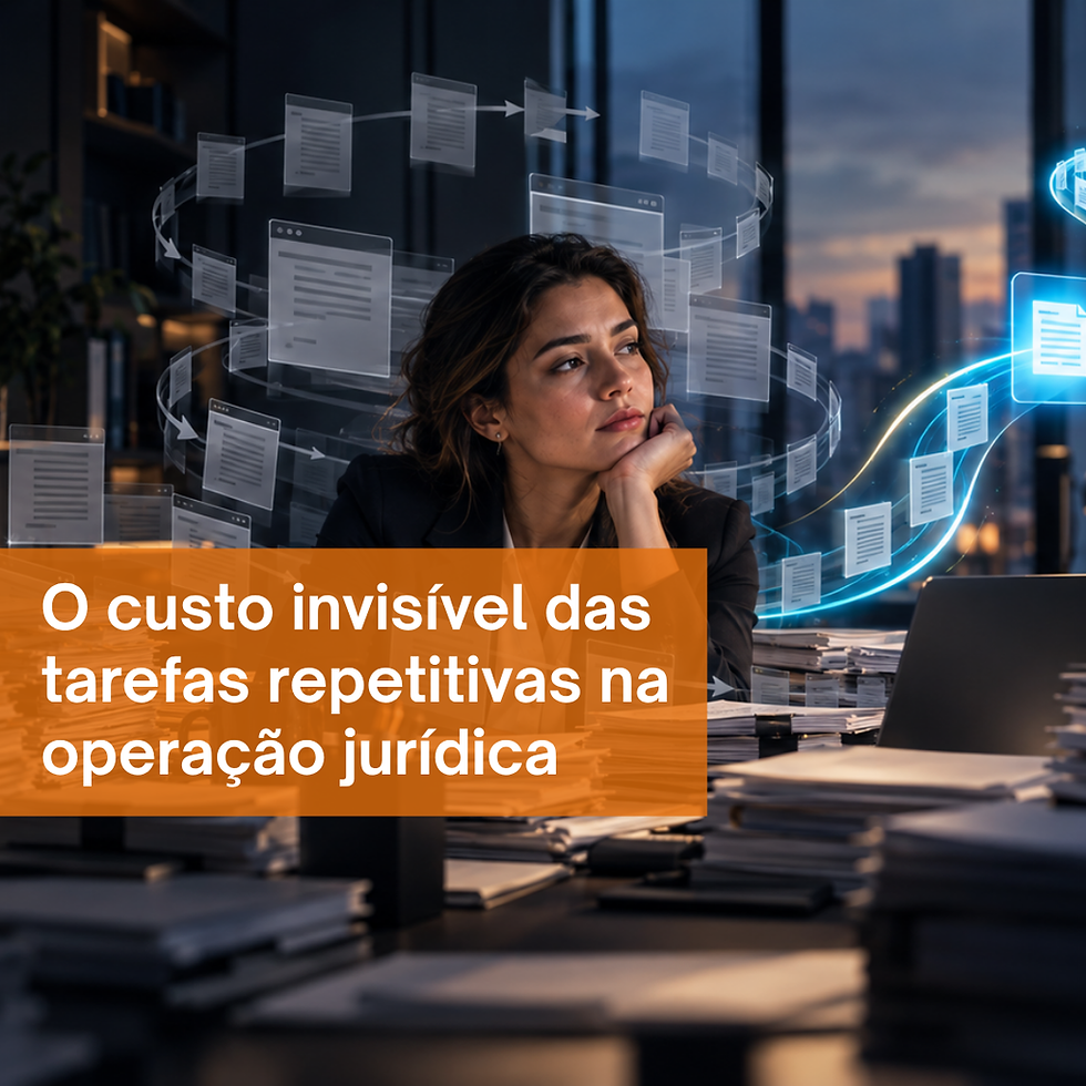 O custo invisível das tarefas repetitivas na operação jurídica