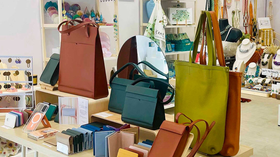 Leather bags and accessories by Godi at Ark Heritage's spring pop-up