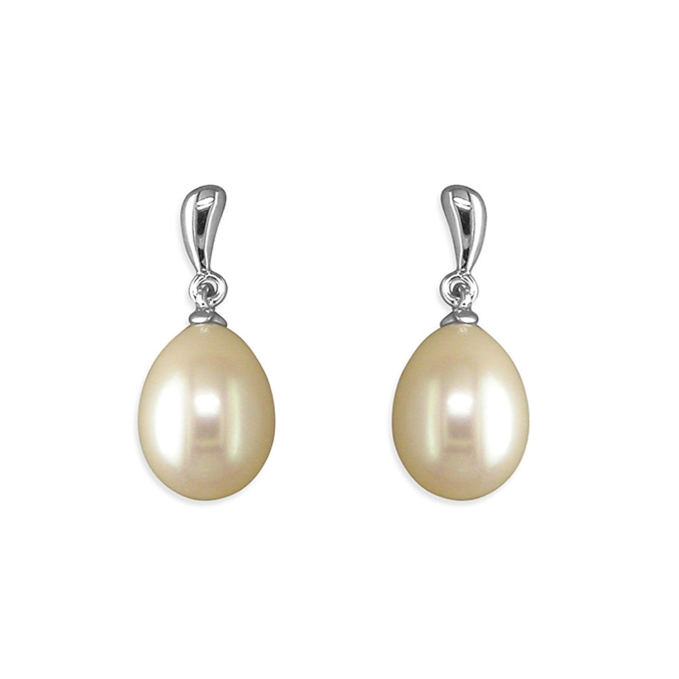 Silver and fresh water pearl earrings