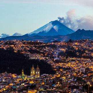 Quito with Cotopaxi Volcano in view