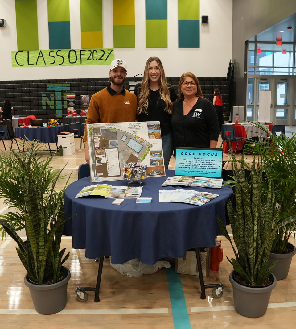 Living water staff at Northwest technical school career day