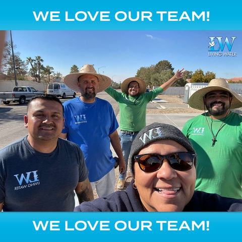We love our hard-working team at Living Water