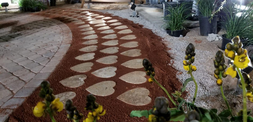 travertine hearts were created for each of the victims of 1 October tragedy