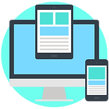 Computer, ipad, and iphone custom design illustrations