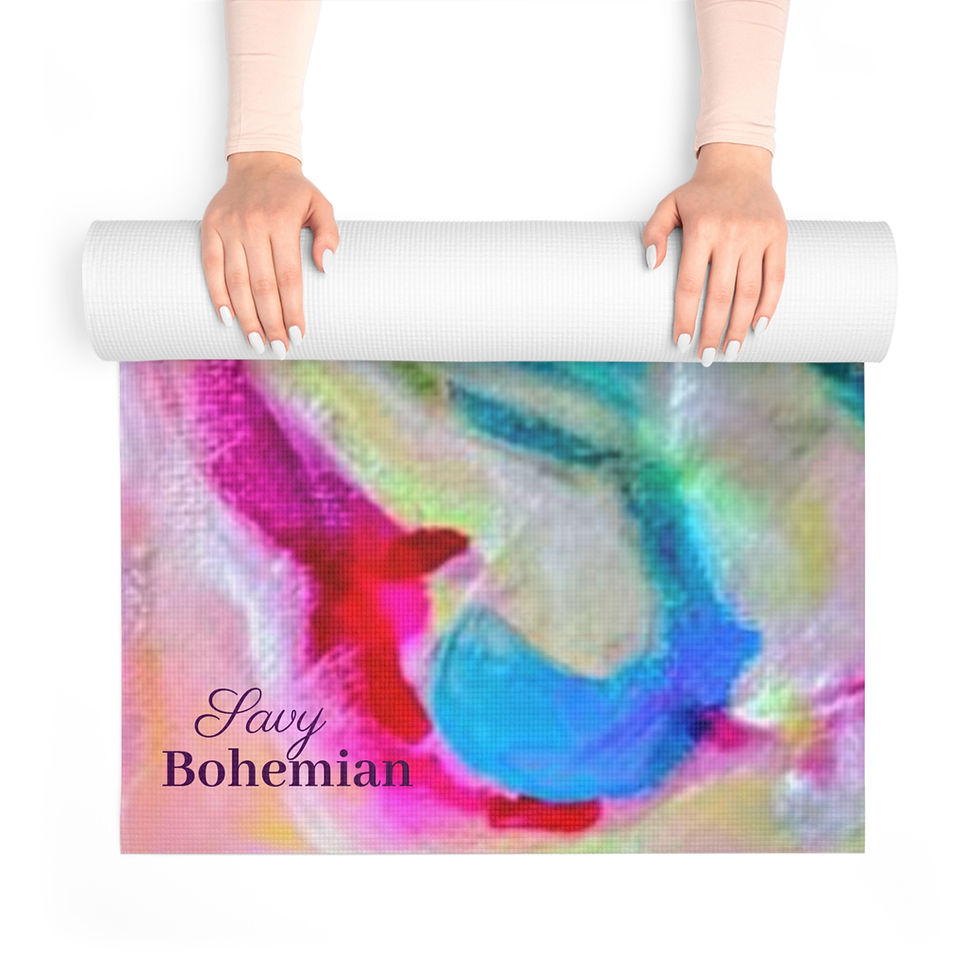 Thumbnail: Thermoplastic Yoga Mat - Colorful Abstract Bright - Savy Bohemian