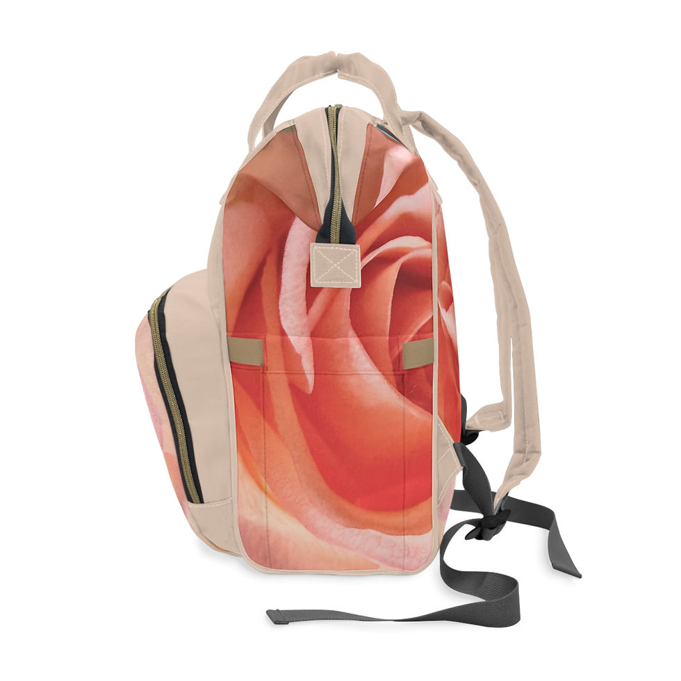 Thumbnail:  Multifunctional  Backpack - A Peach Rose - Design by Olivia