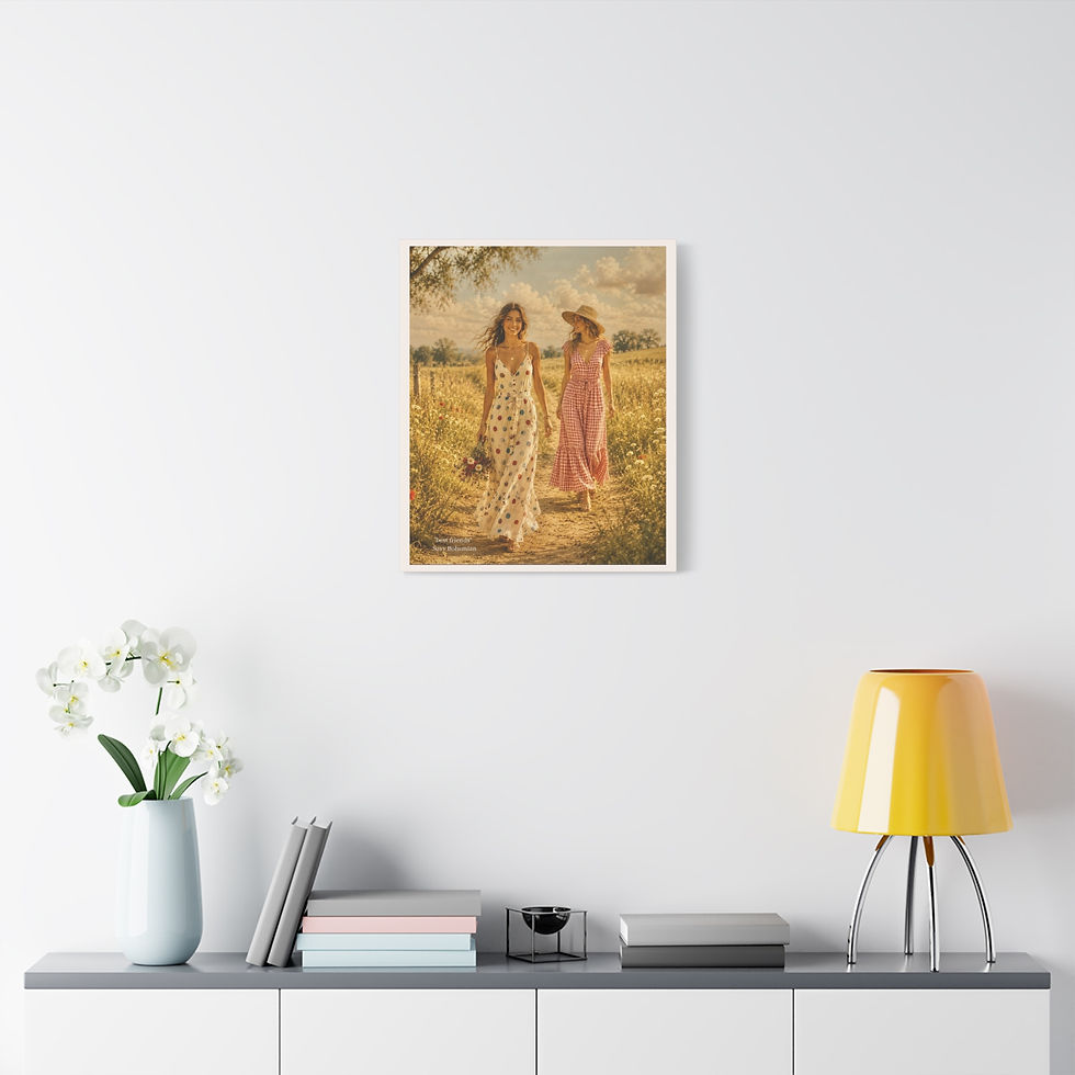 Thumbnail: Canvas Print - 'late summer stroll' - The Savy Bohemian - 20"x 24"